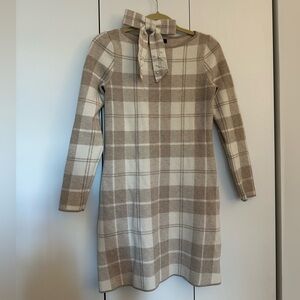 Tahari sweater dress with matching hair bow long sleeve